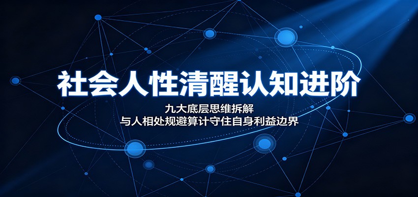 社会人性清醒认知进阶:九大底层思维拆解,与人相处规避算计守住自身利益边界-皮皮网创