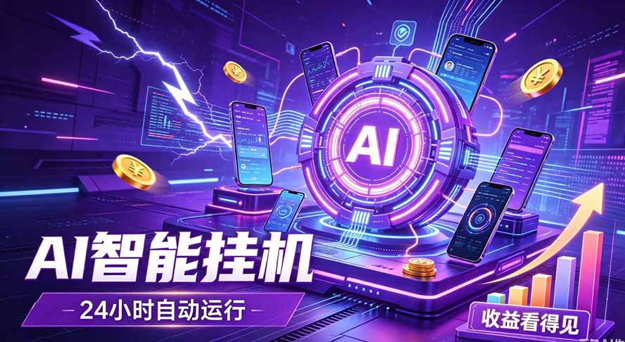 AI智能广告挂机，躺赚新模式 设备托管运行，解放双手持续变现-皮皮网创
