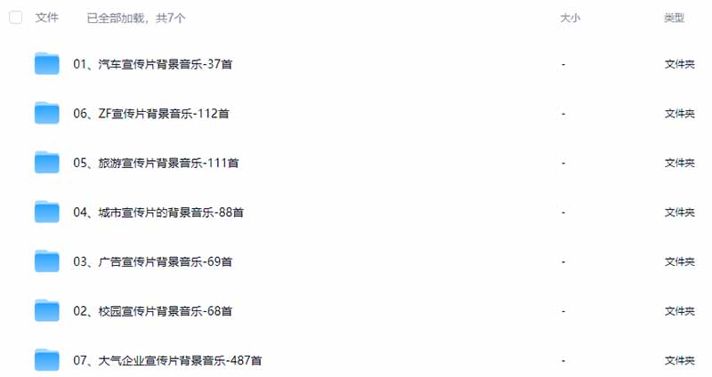 图片[3]-某宝付费购买，常用6G音效合集！970+首宣传片背景音乐，无版权可商用大气素材，分类清晰，高质量内容-皮皮网创