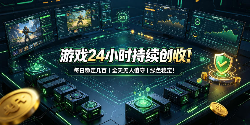 游戏24小时持续创收!每日稳定几百,全天无人值守,绿色稳定!【揭秘】-皮皮网创