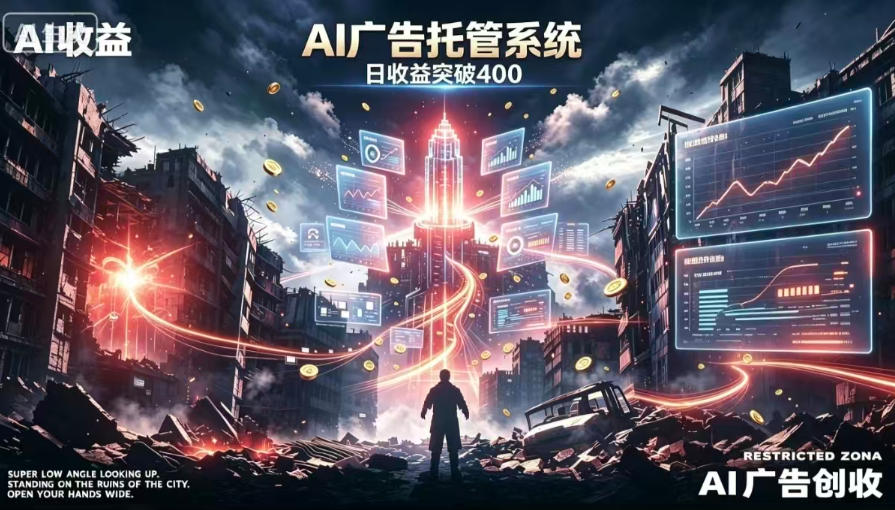 AI智能广告,全自动化运行,单日可达400+,小白新手0基础上手【揭秘】-皮皮网创