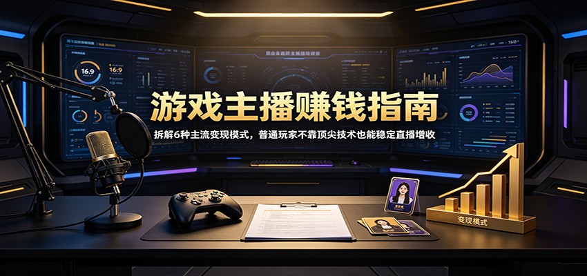 游戏主播赚钱指南:拆解6种主流变现模式,普通玩家不靠顶尖技术也能稳定直播增收-皮皮网创