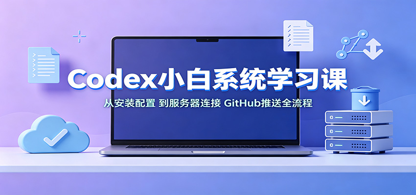 Codex小白系统学习课:小从安装配置,到服务器连接、GitHub推送全流程-皮皮网创