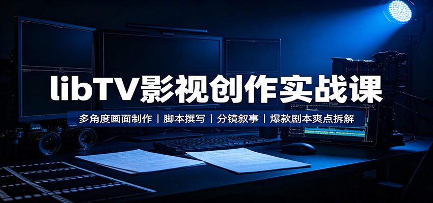 libTV影视创作实战课:多角度画面制作,脚本撰写,分镜叙事,爆款剧本爽点拆解-皮皮网创