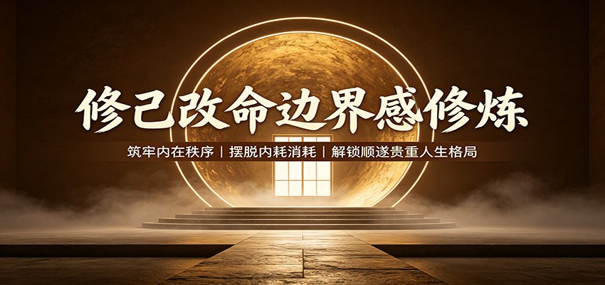 修己改命边界感修炼：筑牢内在秩序，摆脱内耗消耗，解锁顺遂贵重人生格局-皮皮网创