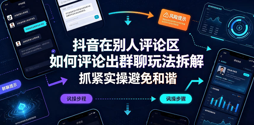 抖音在别人评论区如何评论出群聊玩法拆解，抓紧实操避免和谐-皮皮网创