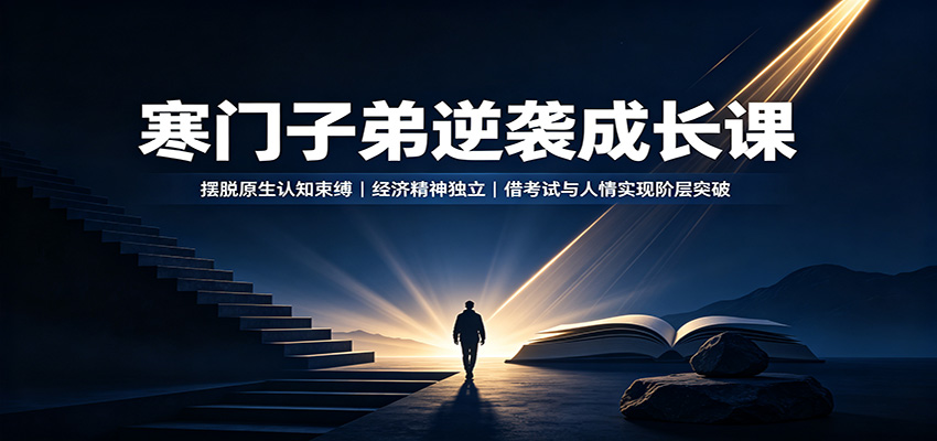 寒门子弟逆袭成长课：摆脱原生认知束缚，经济精神独立，借考试与人情实现阶层突破-皮皮网创