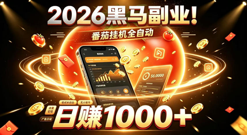 2026黑马副业！番茄挂G全自动日入1000+，操作最简单、门槛最低的线上轻资产项目【揭秘】-皮皮网创