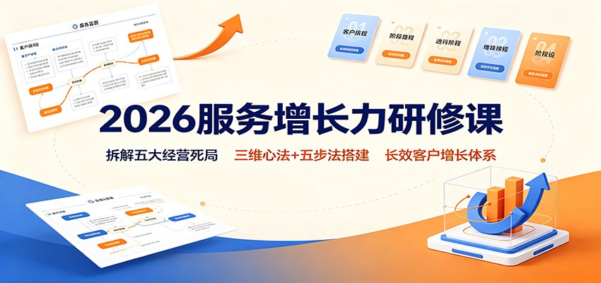 2026服务增长力研修课:拆解五大经营死局,三维心法+五步法搭建长效客户增长体系-皮皮网创