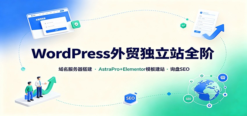 WordPress外贸独立站全阶:域名服务器搭建,AstraPro+Elementor模板建站与询盘询盘SEO-皮皮网创