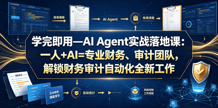 学完即用—AI Agent实战落地课:一人+AI=专业财务、审计团队,解锁财务审计自动化全新工作模式(更新0818)-皮皮网创