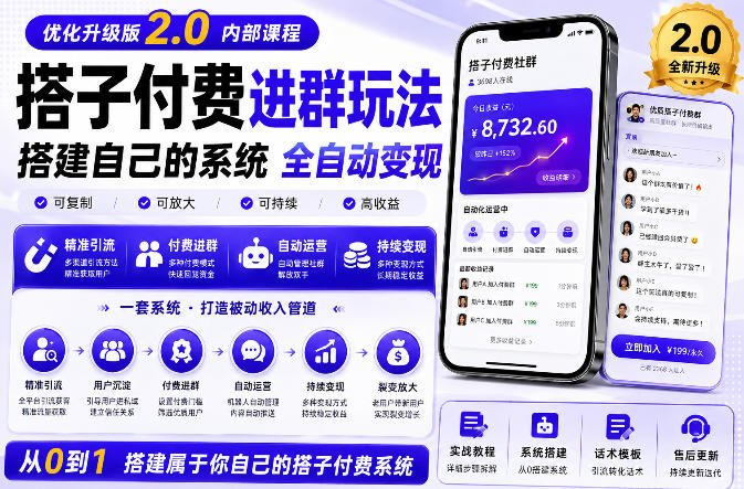 搭建群系统实战项目玩法,搭建整套付费进群系统,实现全天被动收益-皮皮网创