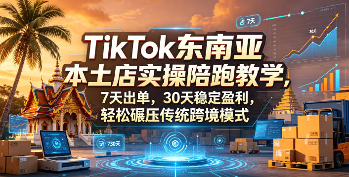 TikTok东南亚本土店实操陪跑教学，7天出单，30天稳定盈利，轻松碾压传统跨境模式(更新0819)-皮皮网创