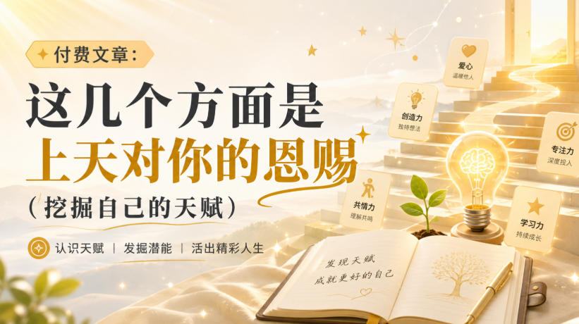 付费文章:这几个方面是上天对你的恩赐(挖掘自己的天赋)-皮皮网创