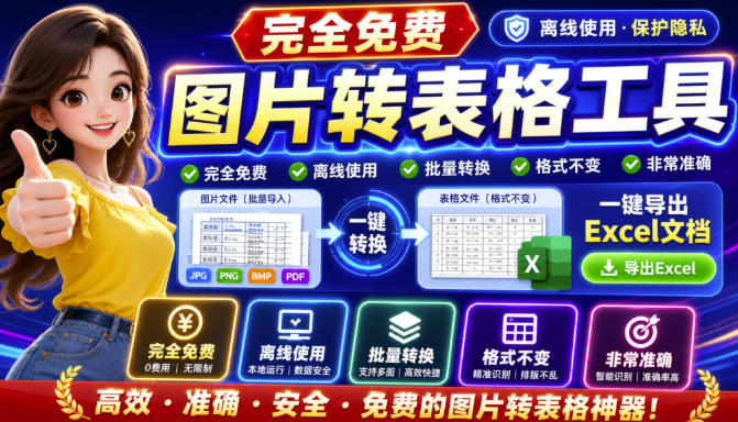 图片表格识别提取工具,支持一键从图片中智能提取表格并导出Excel文件,可离线免网运行,FastTableOCR-皮皮网创
