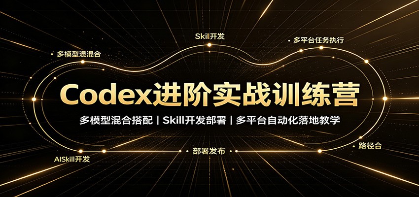 Codex进阶实战训练营:多模型混合搭配,Skill开发部署,多平台自动化落地教学-皮皮网创