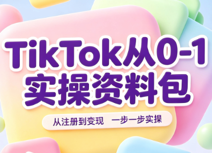 TikTok从0-1实操资料包:养号SOP+爆款公式+投流手册-皮皮网创