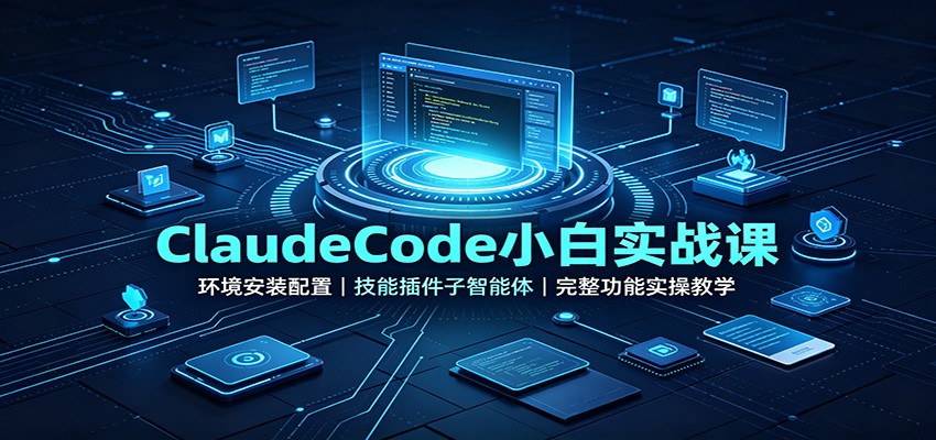 ClaudeCode小白实战课：环境安装配置，技能插件子智能体，完整功能实操教学-皮皮网创