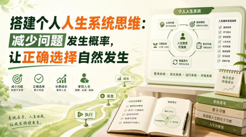 付费文章:搭建个人人生系统思维:减少问题发生概率,让正确选择自然发生-皮皮网创