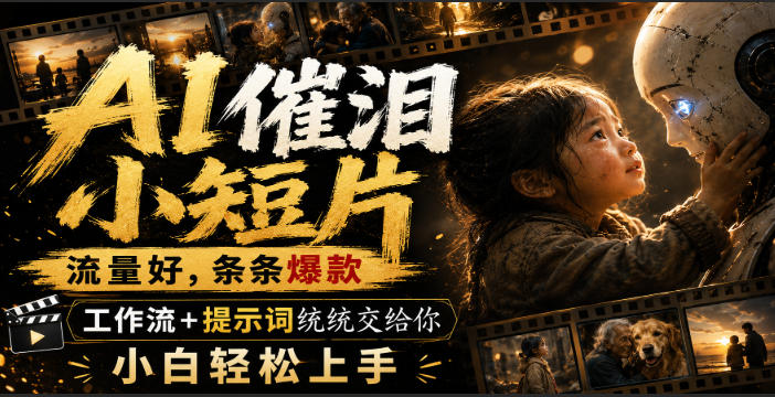 AI催泪小短片,流量好,条条爆款,工作流+提示词统统交给你,小白轻松上手-皮皮网创