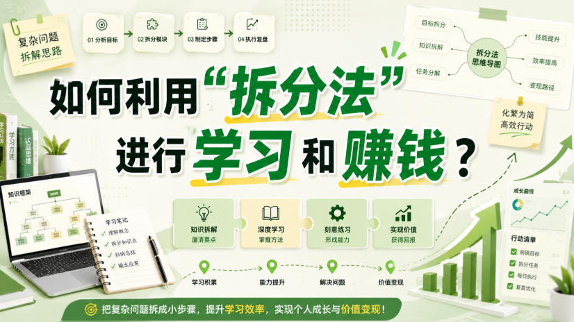 付费文章:如何利用“拆分法”进行学习和賺钱?-皮皮网创