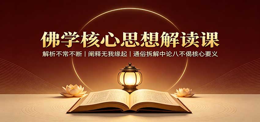佛学核心思想解读课:解析不常不断,阐释无我缘起,通俗拆解中论八不偈核心要义-皮皮网创