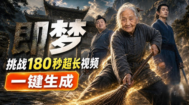 即梦挑战180秒超长视频！一键生成3分钟电影？完整制作流程详细分享！-皮皮网创