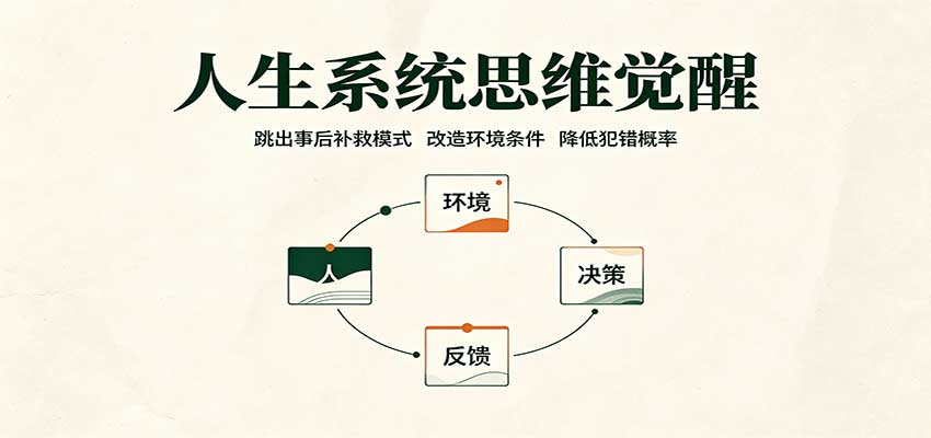 人生系统思维觉醒:跳出事后补救模式,改造环境条件,降低犯错概率-皮皮网创