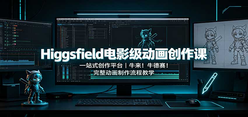 Higgsfield电影级动画创作课:一站式创作平台,牛来!牛德赛!完整动画制作流程教学-皮皮网创
