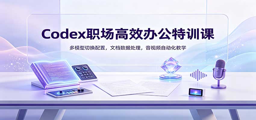 Codex职场高效办公特训课：多模型切换配置，文档数据处理，音视频自动化教学-皮皮网创