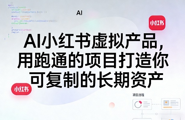 AI小红书虚拟产品，用跑通的项目打造你可复制的长期资产(更新0902)-皮皮网创