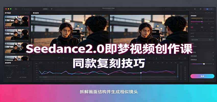 Seedance2.0即梦视频创作课:剧本式视频制作,同款复刻技巧,多行业案例落地教学-皮皮网创