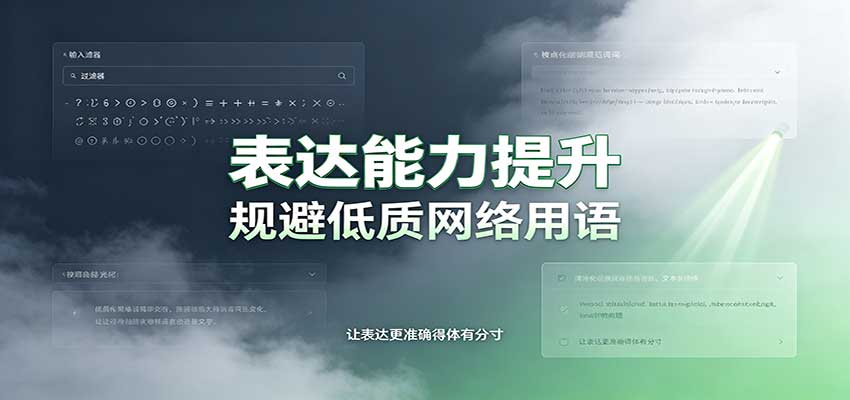 表达能力提升:语言塑造思想逻辑,规避低质网络用语,强化心智感知-皮皮网创