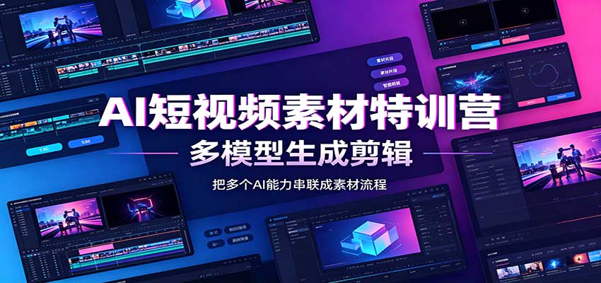 AI短视频素材特训营：Codex本地部署实操，多模型生成剪辑，爆量素材挖掘教学-皮皮网创