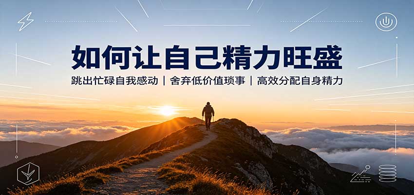 如何让自己精力旺盛：跳出忙碌自我感动，舍弃低价值琐事，高效分配自身精力-皮皮网创