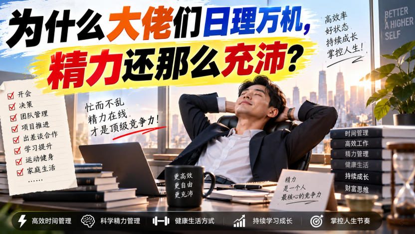 付费文章:为什么大佬们日理万机,精力还那么充沛?-皮皮网创