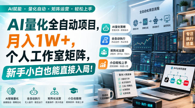 AI黄金量化玩法，新手低成本入局的最佳跳板，月收益轻松万元！-皮皮网创
