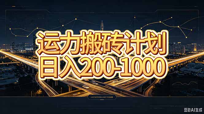 运力搬砖,风口项目。当日收益稳定200-1000。 每天仅需一小时,新人轻松上手。-皮皮网创