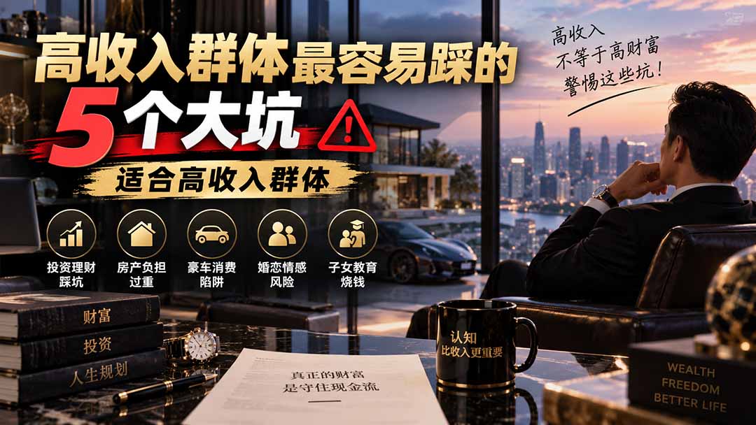 付费文章:高收入群体最容易踩的5个大坑,适合高收入群体-皮皮网创