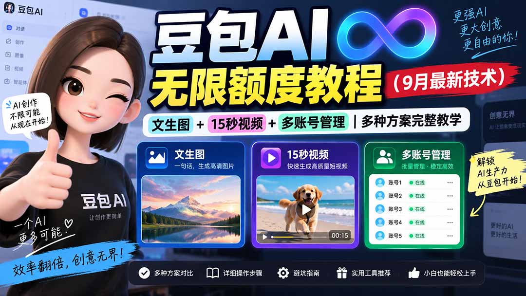 豆包AI无限额度教程(9月最新技术-皮皮网创