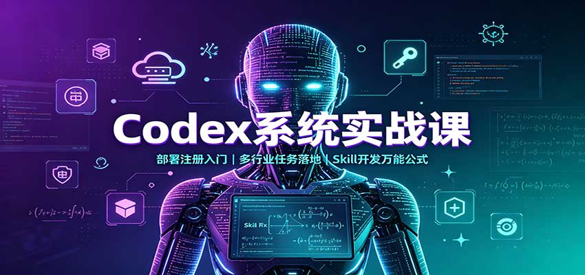 Codex系统实战课:部署注册入门,多行业任务落地,Skill开发万能公式-皮皮网创