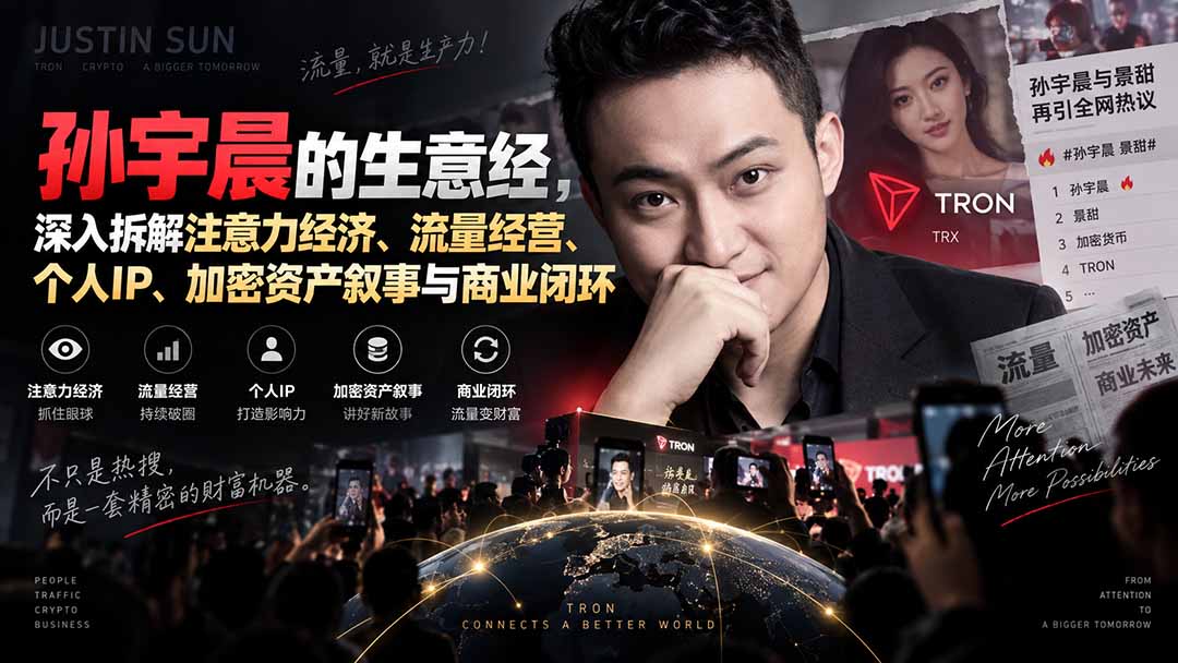 某星球精华文章——孙宇晨的生意经，深入拆解注意力经济、流量经营、个人IP、加密资产叙事与商业闭环-皮皮网创