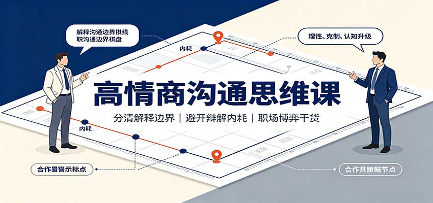 高情商沟通思维课：分清解释边界，避开辩解内耗，职场博弈干货-皮皮网创