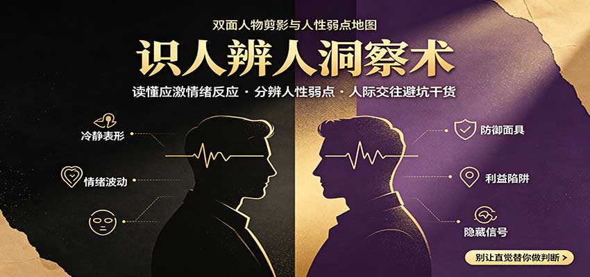 识人辨人终极心法:读懂应激情绪反应,分辨人性弱点,人际交往避坑干货-皮皮网创