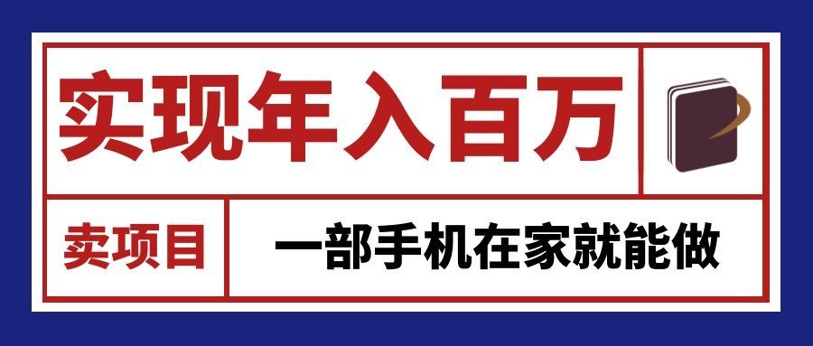 通过网创平台“卖项目”实现年入百万,一部手机在家就能做!-皮皮网创