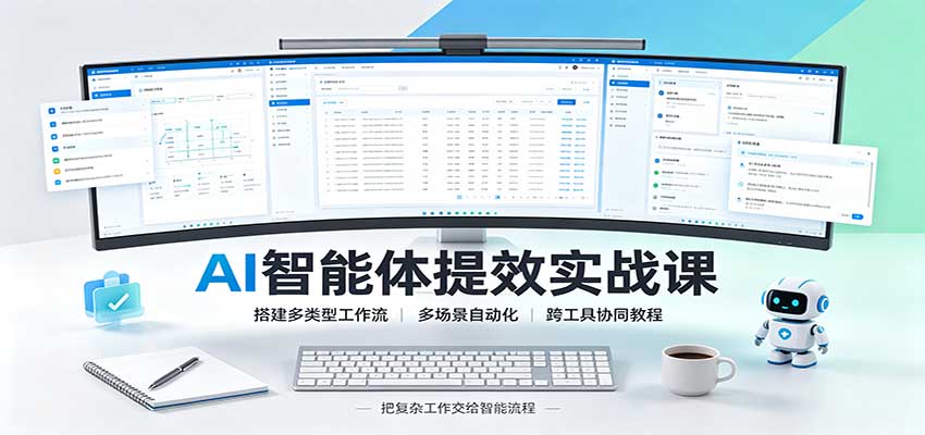 AI智能体提效实战课：搭建多类型工作流，多场景自动化，跨工具协同教程-皮皮网创