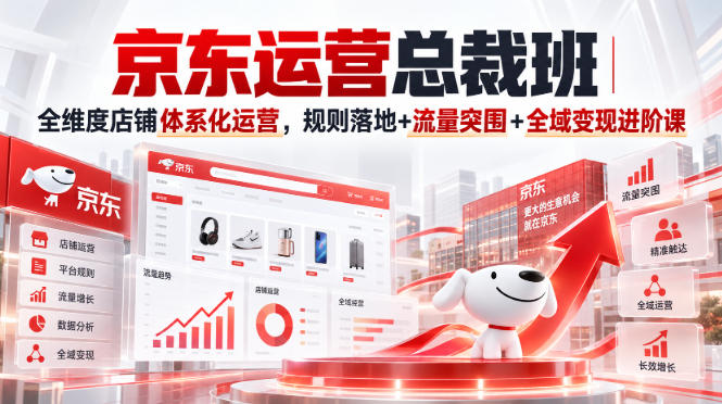 京东运营总裁班|全维度店铺体系化运营,规则落地+流量突围+全域变现进阶课-皮皮网创