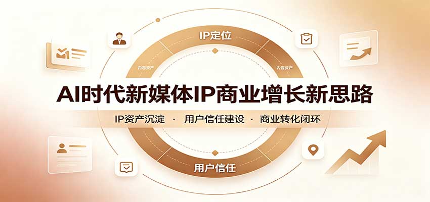 AI时代新媒体IP商业增长新思路:摒弃复杂运营套路,用极简思维打通获客路径-皮皮网创