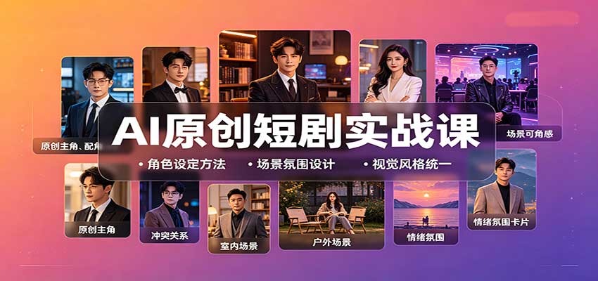AI原创短剧实战课：从零搭建短剧创作全流程，批量产出可上线剧本-皮皮网创