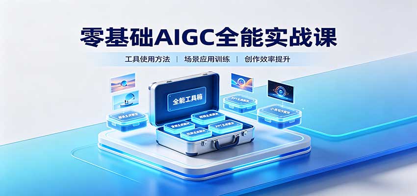 零基础AIGC全能实战课：覆盖绘画、影音、PPT、小说多场景AI创作-皮皮网创